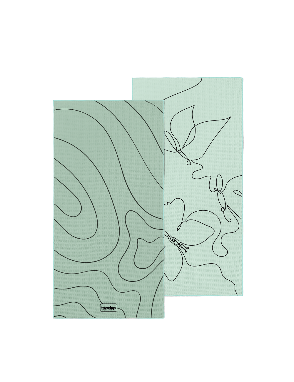 10 Whispering wings beach towel – white background, both full sides of towel showing