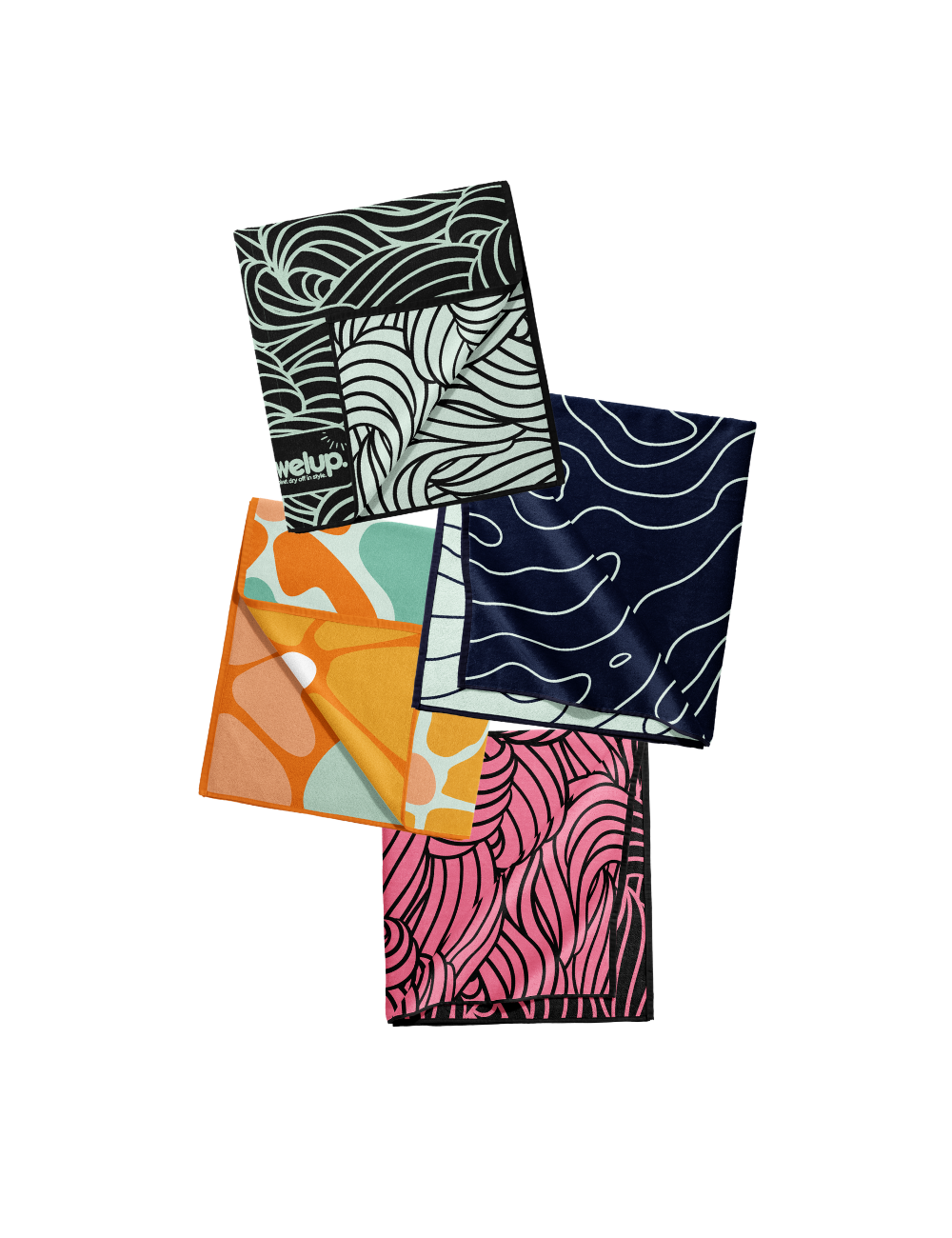 20 White background, bundle of 4 gym towels