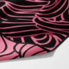 Swell Berry pink gym towel – white background, zoomed in bottom right, corner folded to show reverse