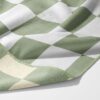 Lucid Sage minimalist gym towel – white background, zoomed in bottom right, corner folded to show reverse