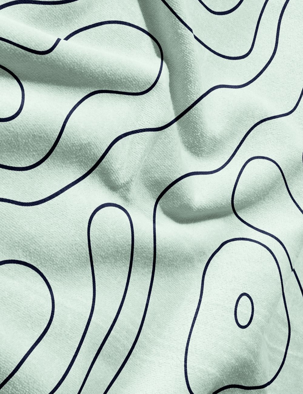 68 Midnight Topo minimalist gym towel – zoomed in to show fabric details