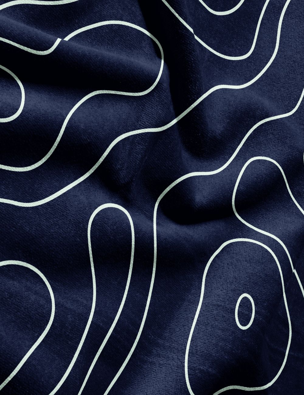69 Midnight Topo minimalist gym towel – zoomed in to show fabric details