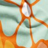 Retro Bloom minimalist gym towel – zoomed in to show fabric details