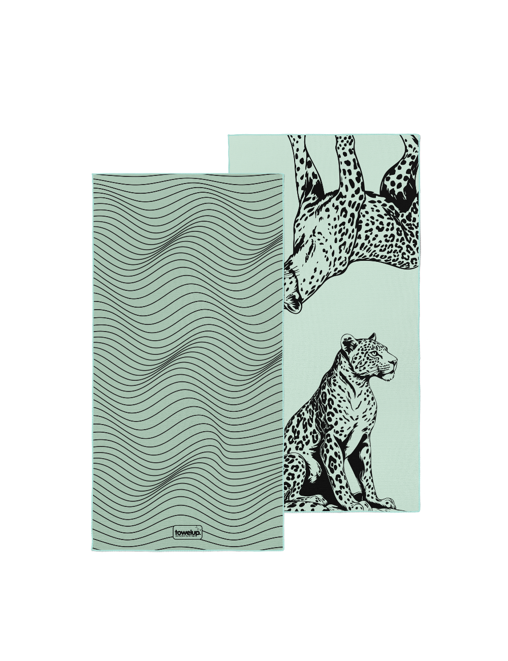 9 Wild harmony beach towel – white background, both full sides of towel showing